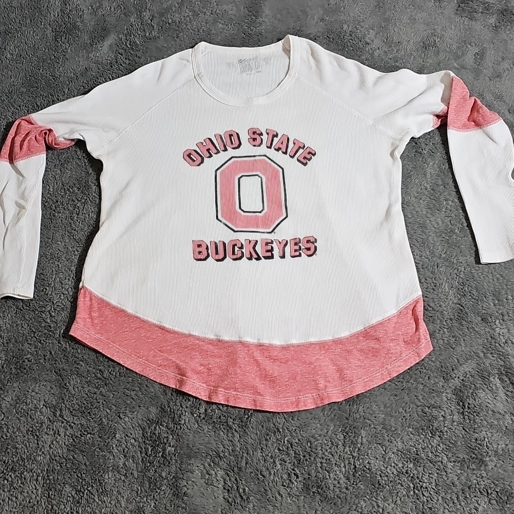 RETRO BRAND Ohio Buckeyes Long Sleeve Thermal Shirt Size M